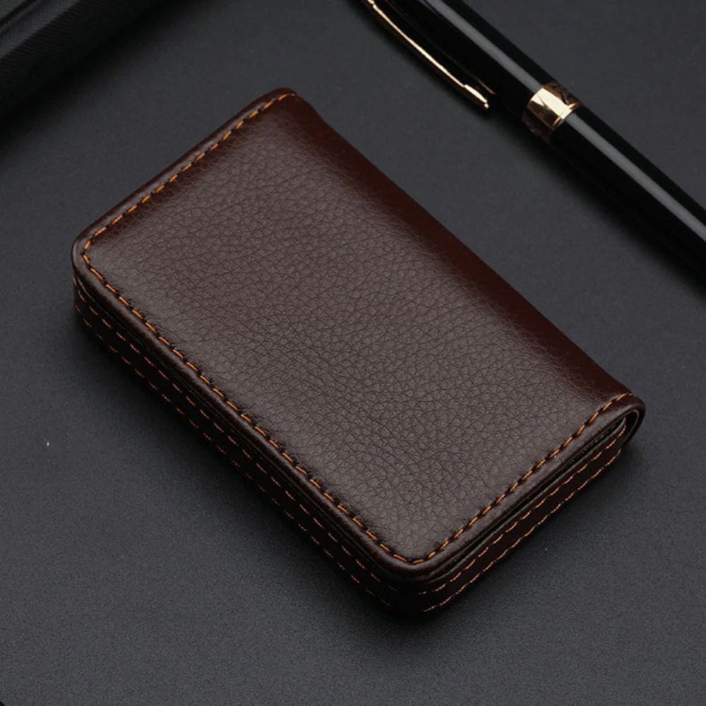 Sized Stitched PU Leather Cred - Index Card Holder recension och pris