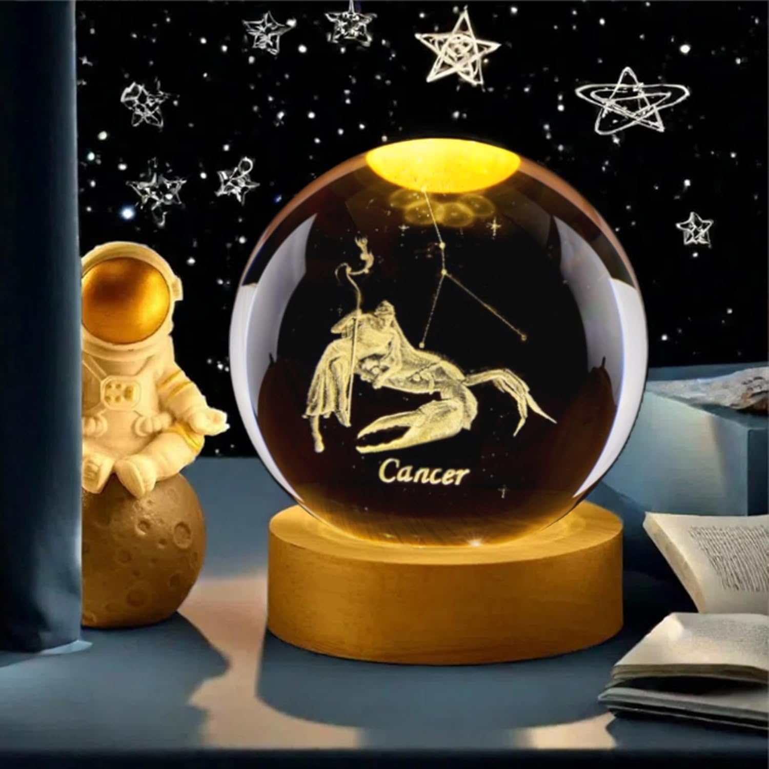 3D Cancer Constellation Crysta - Paper Weight Crystal recension och pris