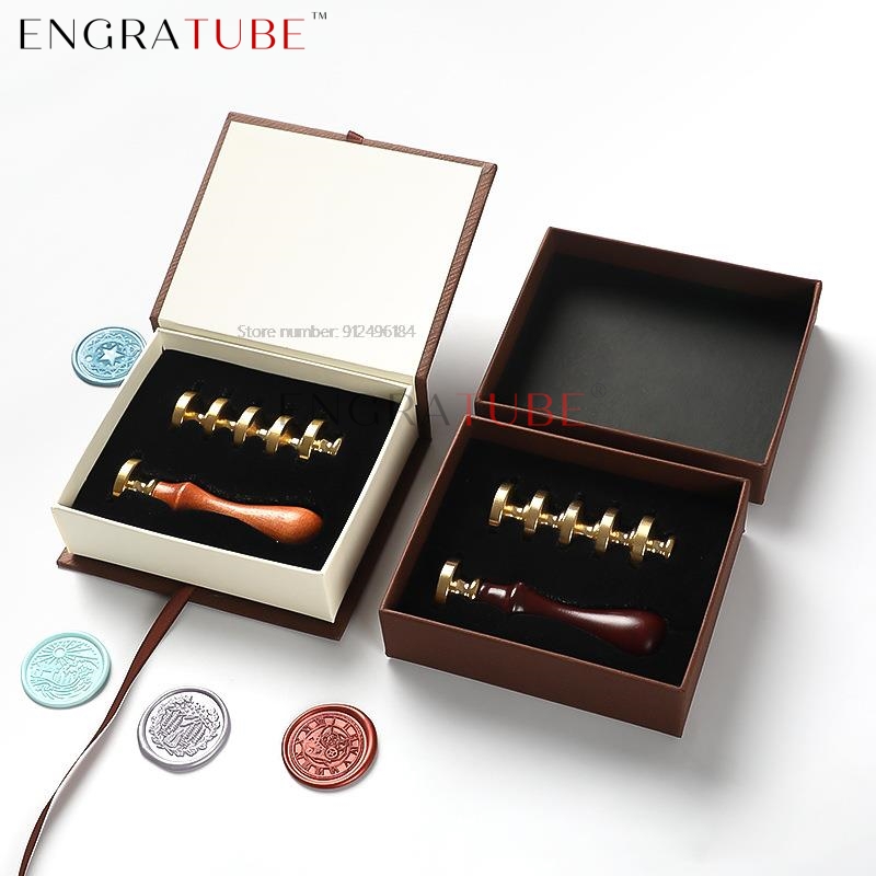 6 Copper Wax Seal Stamp Heads  - Wax Seal Stamp Set recension och pris