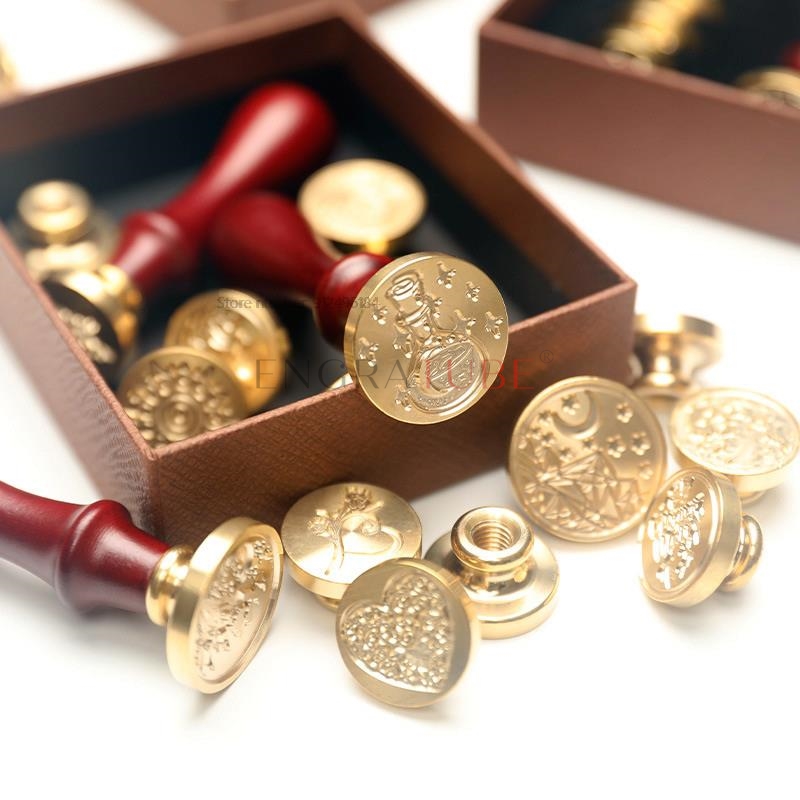 6 Copper Wax Seal Stamp Heads  - Wax Seal Stamp Set recension och pris