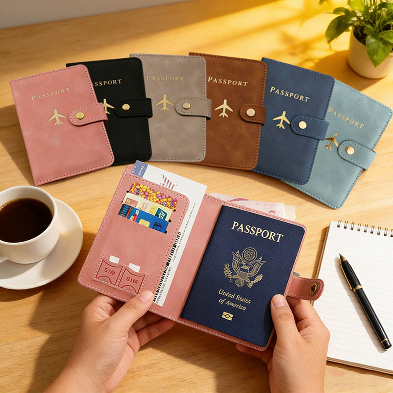 Leather Passport Holder Covers - Index Card Holder recension och pris