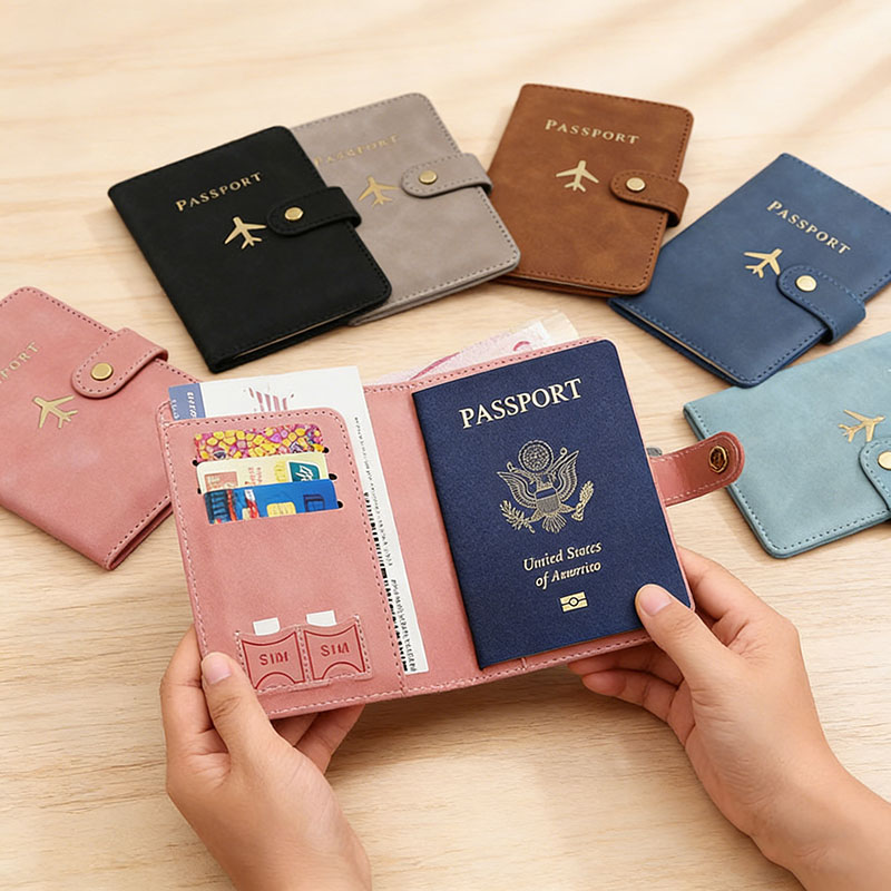 Leather Passport Holder Covers - Index Card Holder recension och pris