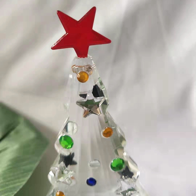 Crystal Christmas Tree Figurin - Paper Weight Crystal recension och pris