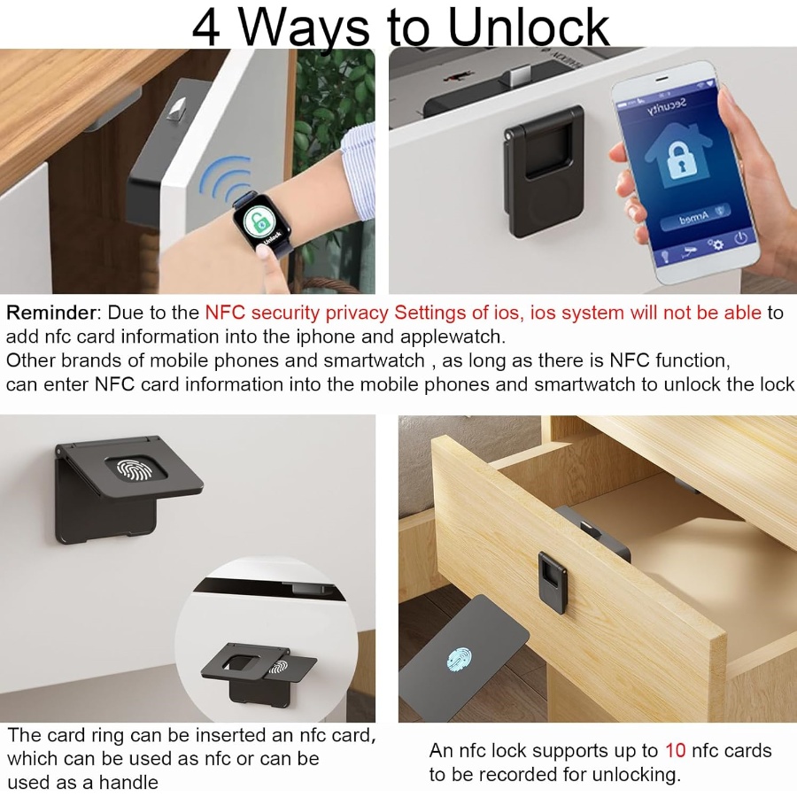 NFC Drawer Door Lock Invisible - Card Index Box recension och pris